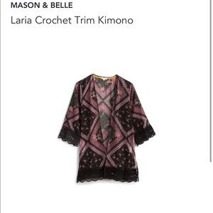Mason & Belle - Laura Crochet Trim Kimono